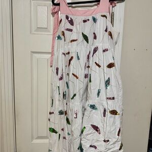 QUEEN OF SPARKLES Drink Umbrella Sequin Maxi Dress